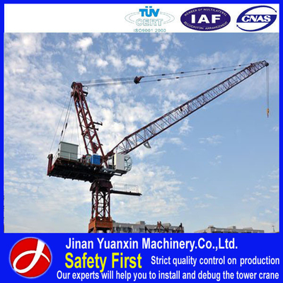 50m boom length QTD125 Yuanxin luffing jib tower crane price