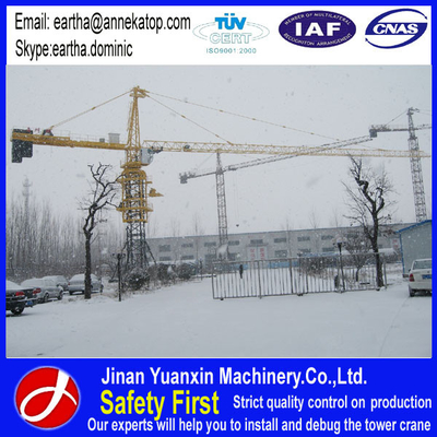 8t load QTZ80-6010 tower crane for building