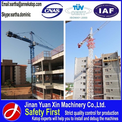 50m building built tower crane with 1~8t lift capacity 6010 tower crane