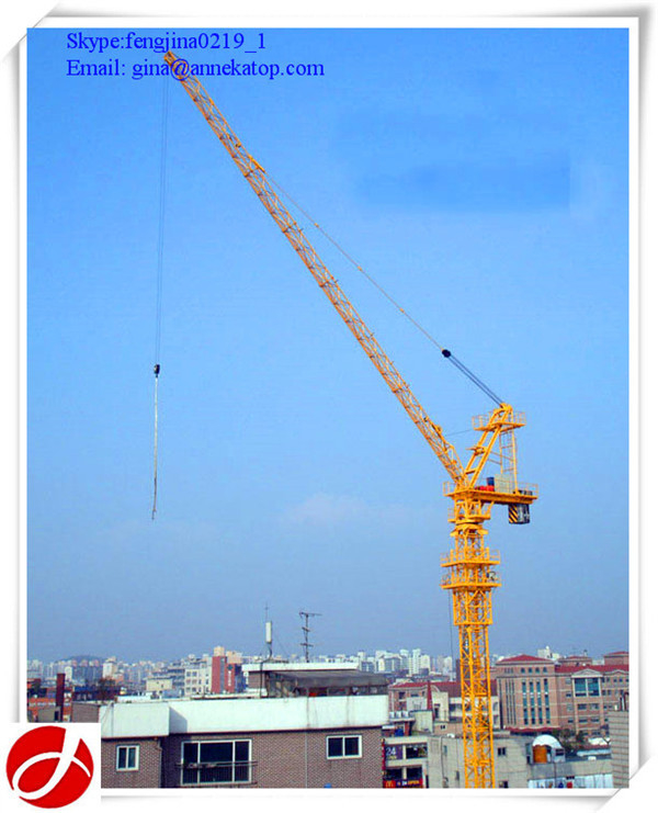 new type ce certification QTD125 luffing jib 10t hydraulic tower cranes model