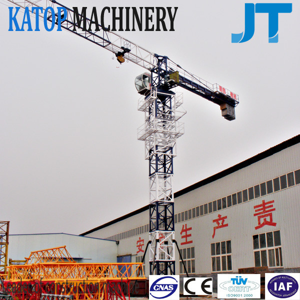 Low price TC5010 5t load 50m high flat top tower crane from Katop factory