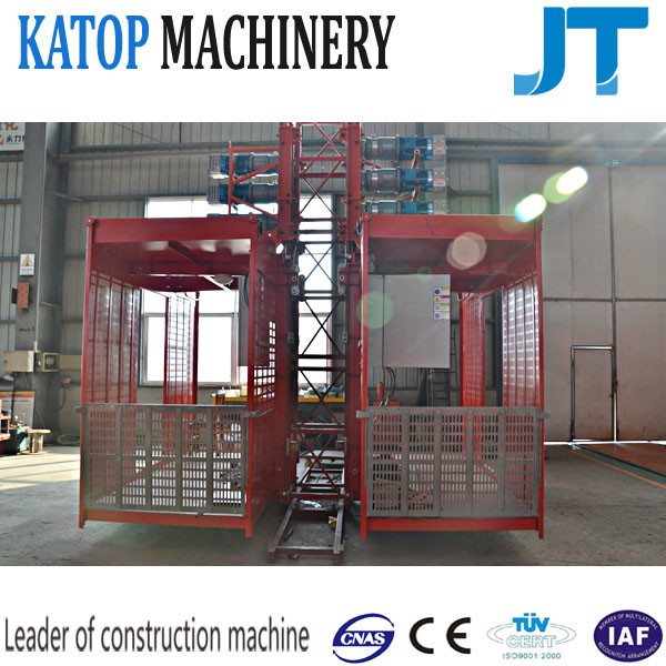 China double cages 2 tons SC200/200 hydraulic construction elevator for sale